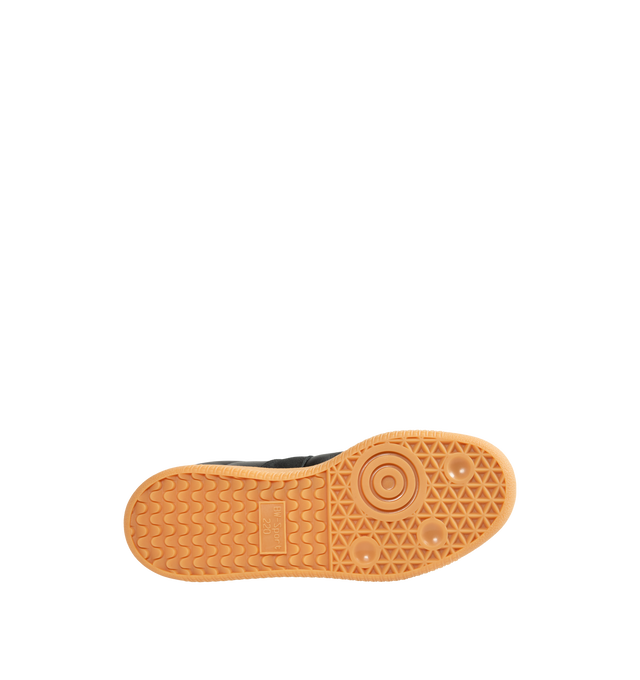 Image 4 of 5 - BLACK - Adidas Mens BW Army Shoes are crafted from leather with premium suede overlays. Features a regular fit, lace-up closure, leather sockliner, rubber outsole, and adidas logo detailing on the tongue, sockliner, and tooling. Upper: Leather with Suede Overlays; Sockliner: Leather; Outsole: Rubber. Made in Vietnam. 