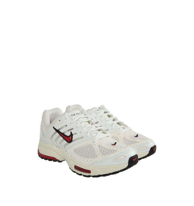 Image 2 of 5 - WHITE - NIKE Air Pegasus 2K5 Sneaker featuring lace-up style, removable insole, cushioning, Nike Air unit in the sole, reflective details enhance visibility in low light or at night, synthetic and textile upper, textile lining and rubber sole. 