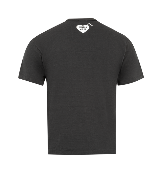 Image 2 of 2 - BLACK - HUMAN MADE Graphic T-Shirt featuring standard fit, ribbed crewneck, short sleeves, graphic printed on the front, logo at yoke and straight hem. 100% cotton. Made in Japan.  
