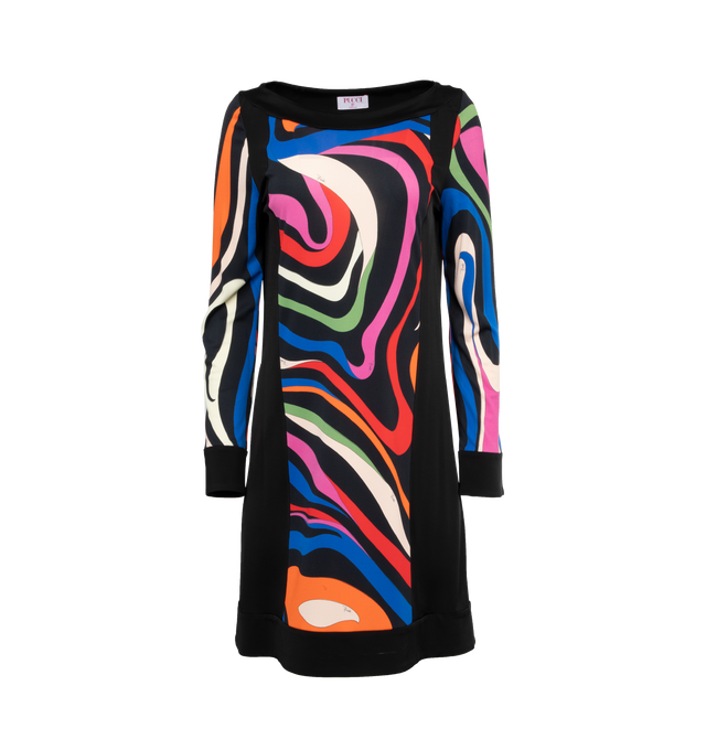 MULTI - PUCCI Printed Stretch Jersey Mini Dress featuring multicolored stretch-jersey, slips on and pattern throughout. 95% viscose, 5% elastane.