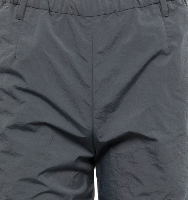 Image 3 of 4 - GREY - TEATORA relaxed fit pants crafted from polyester fabric with an elasticated waistband, two slash pockets on front, two zipper pockets on back and elasticated cuffs.  