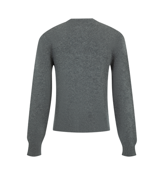 Image 2 of 2 - GREY - Extreme Cashmere Women's Jeanne Sweater is crafted from medium-weight cashmere and features a classic crewneck silhouette with a traditional knit structure, ribbed neckline, cuffs, and hem. Designed as a year-round essential, this timeless style offers a comfortable fit and refined finish for everyday wear. Main Material: 94% Cashmere, 5% Nylon, 1% Elastane. *This garment is one size and suits xs  m best. 