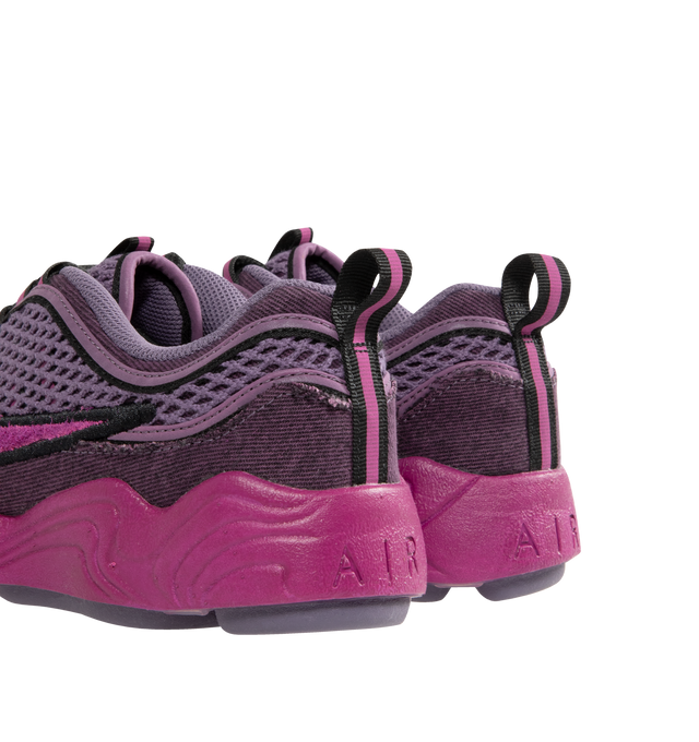 Image 3 of 5 - PINK - NIKE Air Zoom Spiridon Sneaker featuring lace up closure, breathable upper combines mesh and textile for a lightweight, layered look, Air Zoom cushioning, foam midsole and rubber outsole. 