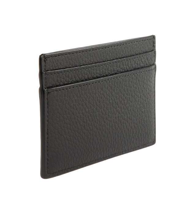 Image 2 of 3 - BLACK - Saint Laurent Mens Card Holder is crafted from leather. Features multiple card slots and gold-tone hardware. Dimensions: 10.5  7.5 cm. Main Material: Leather; Hardware: Gold-Tone Metal. Made in Italy. 