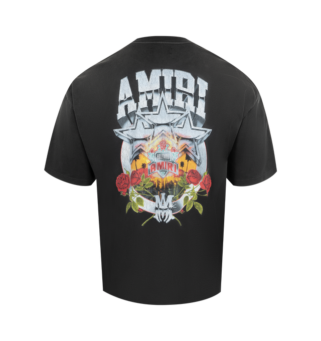 Image 2 of 2 - BLACK - Amiri Championship OS T-Shirt has a crew neck, a printed logo, and a straight fit. 100% cotton. Made in Italy.  