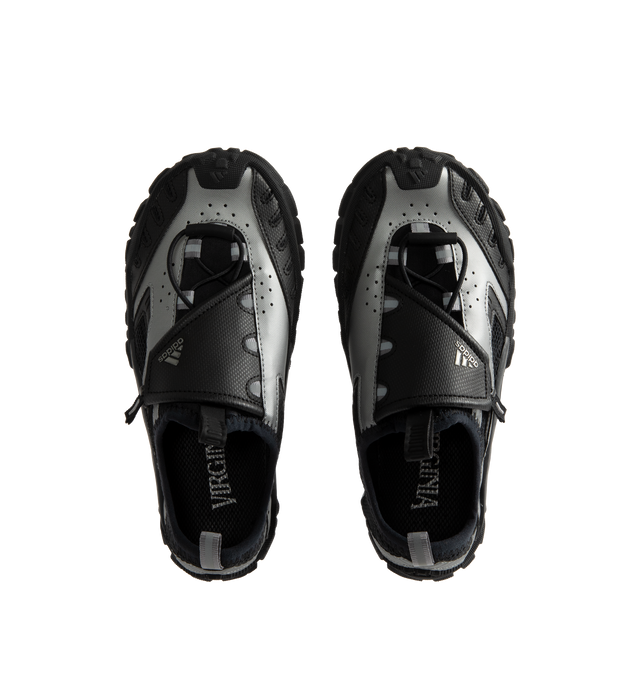 Image 5 of 5 - BLACK - Adidas Men's PW Water Moc is crafted from textile and synthetic materials and features a streamlined slip-on silhouette with lace fastening. Designed with a regular fit, it is finished with a textile lining and insole, a durable synthetic outsole, and a water-inspired outdoor design. Main Material: Textile and Rubber. 