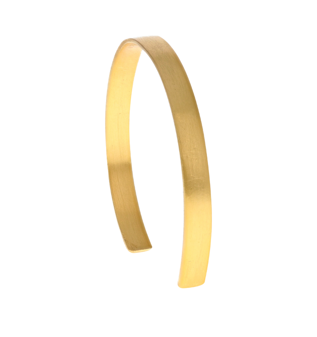 Image 3 of 3 - GOLD - Eli Halili Simple Gold Cuff Bracelet is handcrafted from solid 22K yellow gold and features a minimalist 5mm-wide open cuff silhouette that highlights the beauty of its hand-forged finish. Designed and hand forged in New York, this designer fine jewelry bracelet reflects Eli Halili's signature artisanal craftsmanship and timeless aesthetic, creating a refined statement piece for everyday wear. Main Material: Solid 22K Yellow Gold. Width: 5 mm.For personal consultation and detailed info 