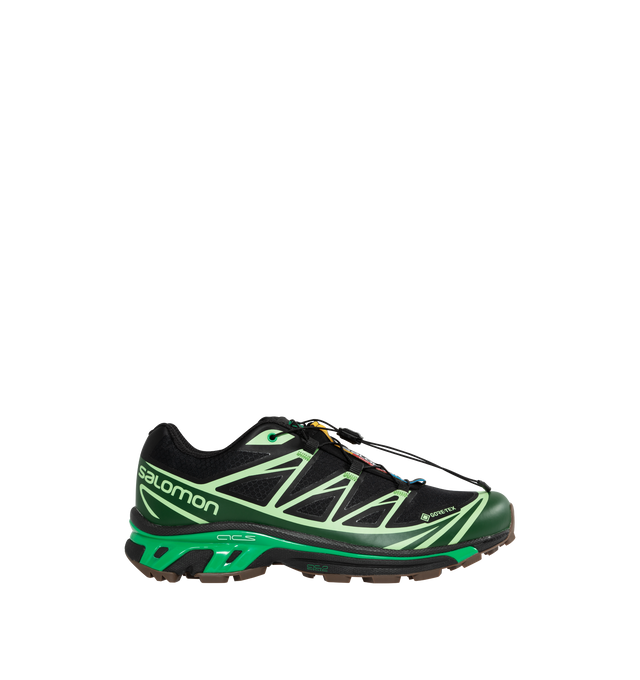 GREEN - SALOMON XT-6 GTX featuring Quicklace� closure, padded tongue and collar, logo printed at heel counter and mesh lining.