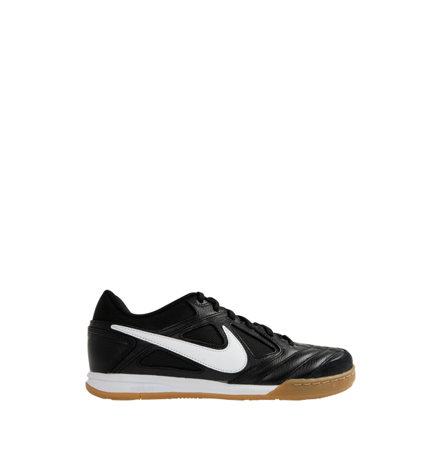 Image 1 of 5 - BLACK - NIKE Gato Sneaker featuring premium leather and suede mix with breezy textile underlays for a breathable and durable fit, foam midsole provides soft comfort and gum rubber sole. 