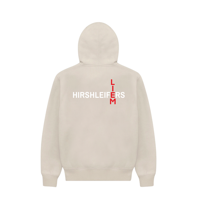 Image 2 of 3 - WHITE - Hirshleifers exclusive zip-up hooded sweatshirt designed with Stefon Diggs' fashion brand LIEM. Classic fit ,stonewashed style featuring "I Love Home" screenprint at the front and "Hirshleifers Liem" screenprint on the back. Limited to 25 units. 100% cotton. 