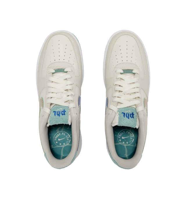 Image 5 of 5 - NEUTRAL - Nike Men Air Force 1 '07 "Easter" Sneaker featuring classic silhouette with leather for a crisp, clean look, genuine leather upper with perforated toe box, Nike Air unit, rubber outsole with classic pivot circles and padded collar. 