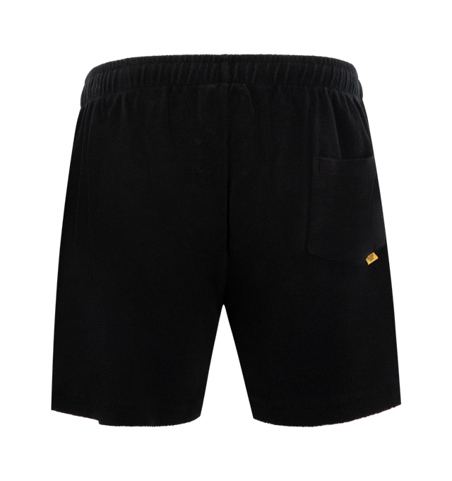 Image 2 of 3 - BLACK - GALLERY DEPT. French Zuma Shorts featuring above-the-knee athletic cut, textured fabric, drawstring waistband, FRENCH logotype on the front, side pockets and a single back pocket. 100% cotton. Made in Portugal. 