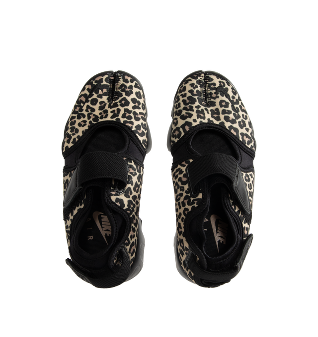 Image 5 of 5 - BLACK - NIKE Air Rift Sneaker featuring textile upper, hook-and-loop straps, Nike Air unit in the heel, foam midsole and rubber detailing on the outsole. 