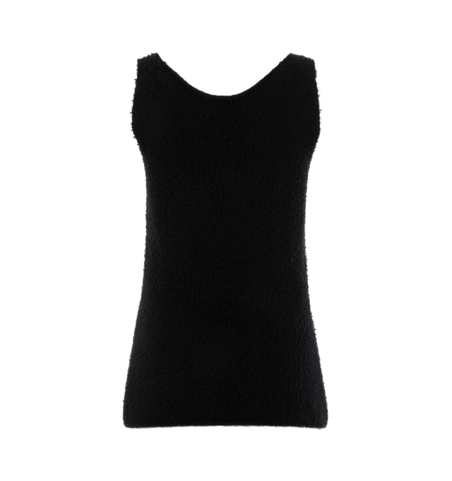 Image 2 of 2 - BLACK - The Row Iago Tank has a scoop neck, a low back, and a mid-length. 100% cashmere. Made in Italy.  