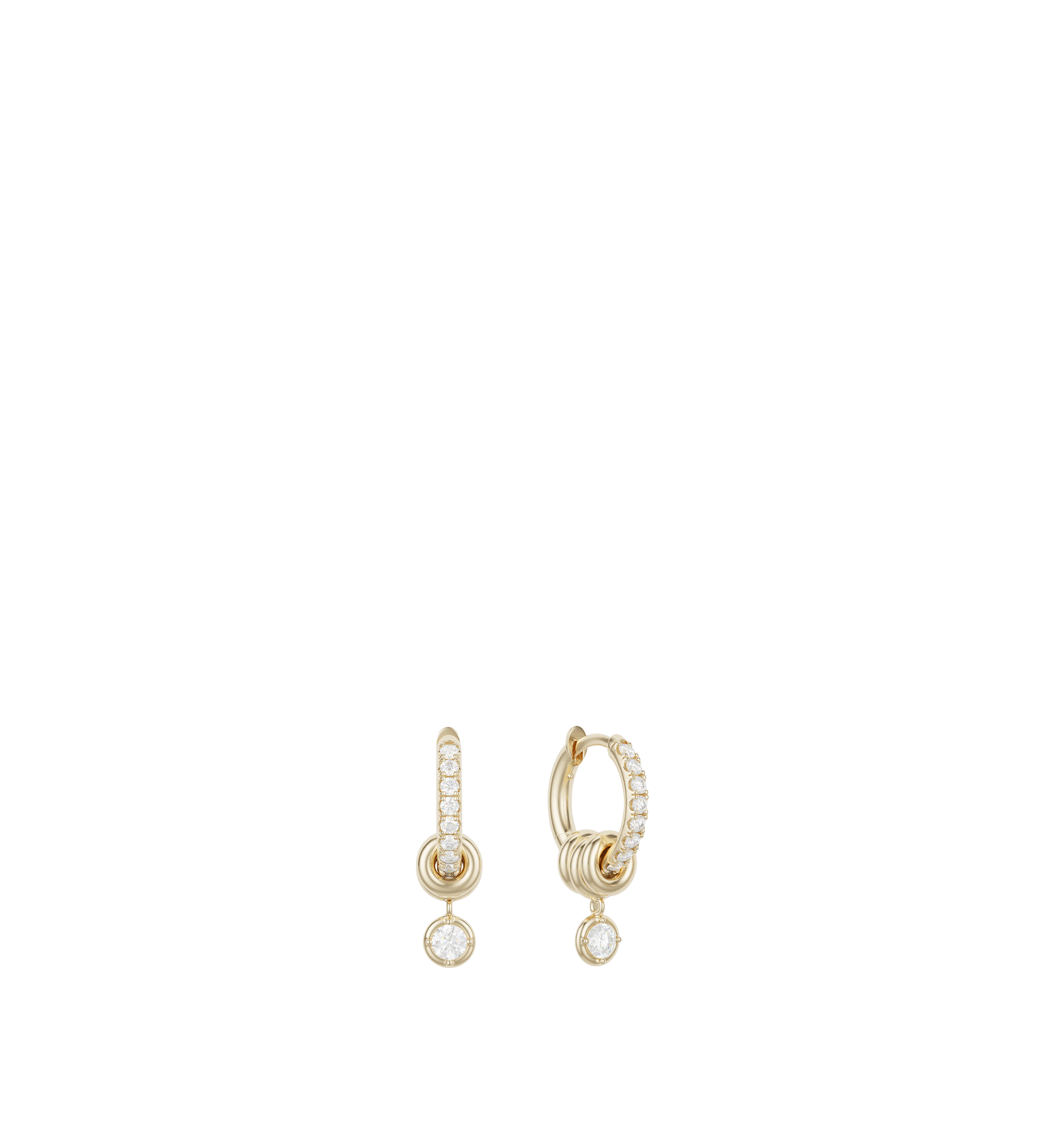 Zahra Pave Earrings - White Diamond