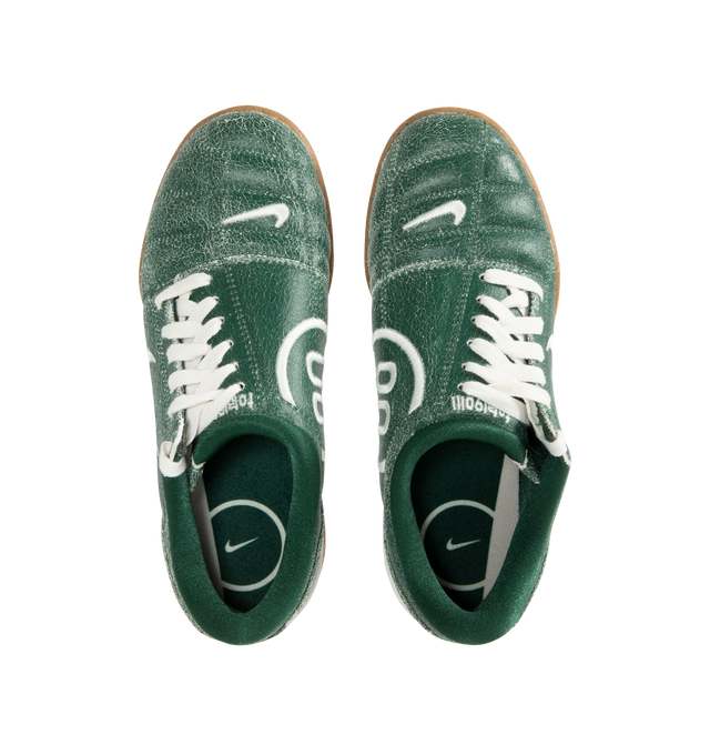 Image 5 of 5 - GREEN - Nike Men's Total 90 Sneaker featuring quilted upper, asymmetrical lacing, flat rubber sole, the upper features Total 90 logos on each side, padded collar, foam midsole and rubber outsole. 