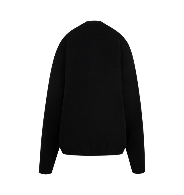 Image 2 of 2 - BLACK - EXTREME CASHMERE Jonah Sweater featuring a slouchy, relaxed-fit cashmere cardigan with a deep v-neck, fastened with five corozo buttons and rib-knit hem and cuffs. 94% cashmere, 5% nylon, 1% elastane. 