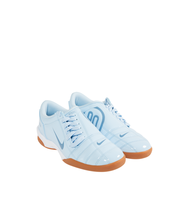 Image 2 of 5 - BLUE - NIKE Total 90 Sneaker featuring authentic soccer style, original quilted upper, asymmetrical lacing, synthetic leather upper with Total 90 logos on each side, rubber outsole and padded collar. 