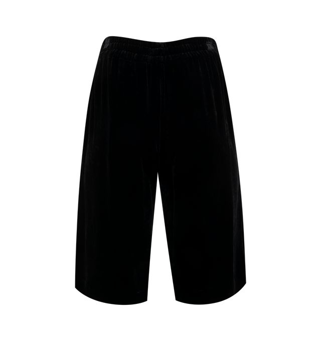 Image 2 of 3 - BLACK - Chloe Fluid bermuda shorts in liquid velvet with an elastic waist. Outer shell: 80% Viscose, 20% Silk, Pocket lining: 76% Acetate fiber, 24% Silk. Made in Italy. 