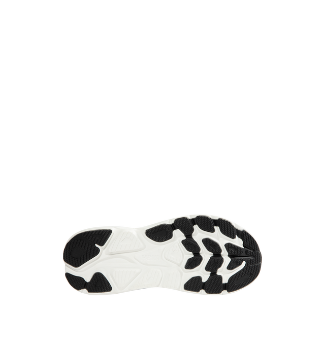 Image 4 of 5 - NAVY - HOKA Clifton 10 Sneaker featuring jacquard knit, reflective upper details, smooth MetaRocker, rearfoot-focused Active Foot Frame, CMEVA midsole, molded EVA sockliner and inherently durable abrasion rubber. 