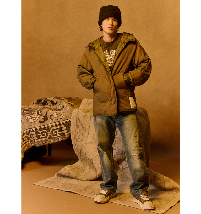 Image 2 of 4 - BLUE - VISVIM Social Sculpture 01 Wide Damaged Jean 43 featuring 14 oz. denim, damaged finish, regular fit, straight leg silhouette, high-rise and button fly. 100% cotton. 