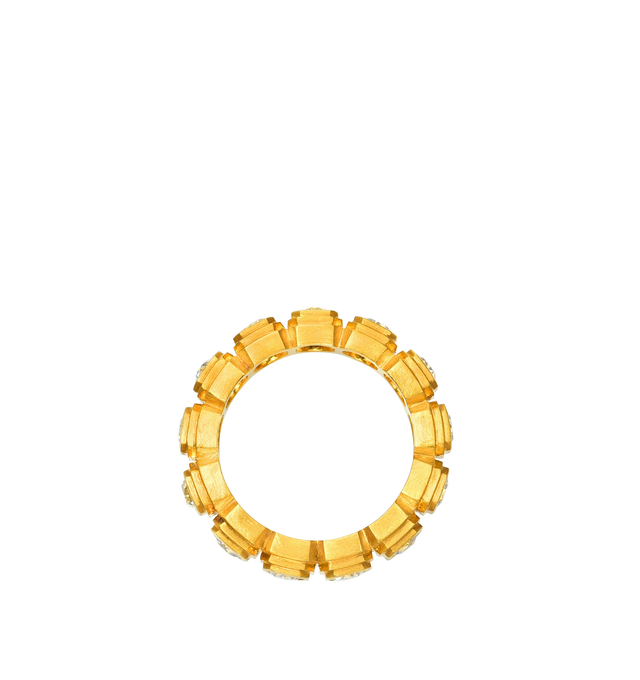 Image 3 of 3 - GOLD - DARIUS JEWELS Ziggurat Diamond Eternity Band featuring approximately 2.20 cts Antique Old European Cut Diamonds set in 20K Fairmined Yellow Gold. Hirshleifers offers a range of initial pieces from this collection in-store. For personal consultation and detailed information about jewelry, please contact our dedicated stylist team at personalshopping@hirshleifers.com. This item may be restricted for online purchase to international clients. For assistance purchasing this item please cont 