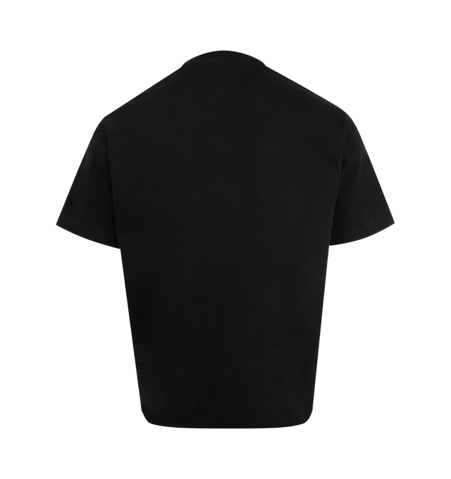 Image 4 of 4 - BLACK - BOTTEGA VENETA Cotton Jersey T-Shirt featuring short sleeves, crew neck and regular fit. 100% cotton. Made in Italy. 