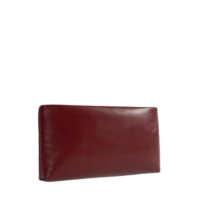 Image 2 of 3 - RED - SAINT LAURENT Calypso Long Pouch featuring a pillowed effect, zip closure and one flat pocket. 11.8" X 5.9" X 1.4". 100% lambskin.  