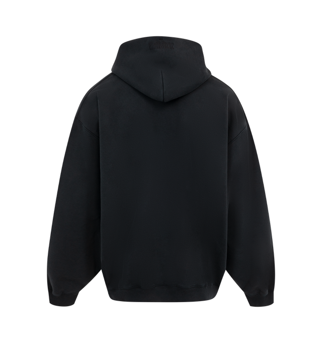 Image 2 of 2 - BLACK - VETEMENTS relaxed fit sweatshirt with drawstring hood, long sleeves, Backstreet Boys print at the chest, front pouch pocket, ribbed cuffs and hem.  80% Cotton20% Polyester. 