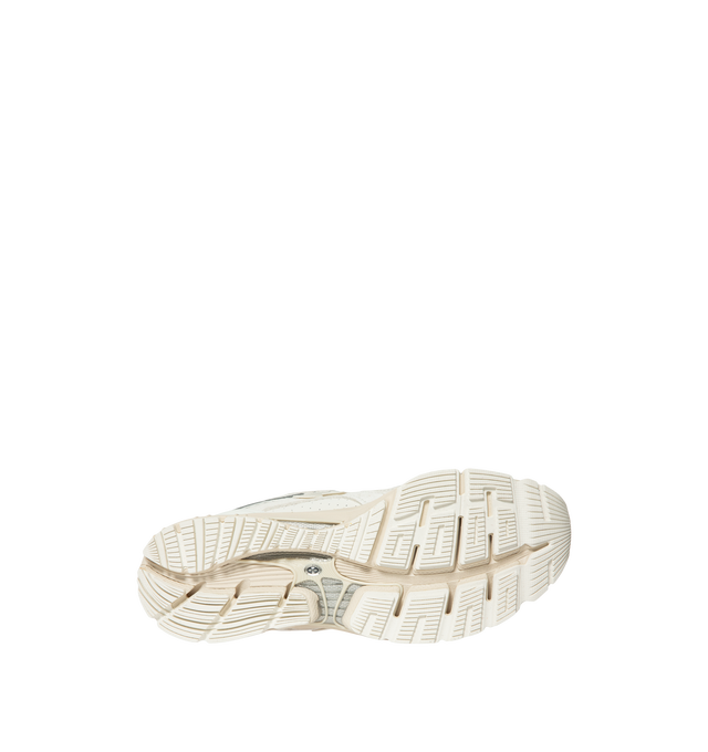 Image 4 of 5 - WHITE - New Balance 1954R Unisex Sneakers feature a suede and mesh upper inspired by the 2002 and 1906 models, combining breathable mesh with synthetic and pig suede overlays. ABZORB midsole cushioning absorbs impact through a combination of cushioning and compression resistance, while a traditional lace-up closure provides an adjustable fit. Upper: Synthetic, Mesh, and Pig Suede.  