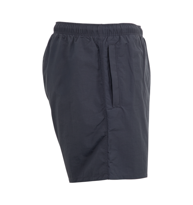 Image 3 of 3 - NAVY - OUR LEGACY Drape Tech Trunks featuring attached mesh lining, elastic waistband with interior drawstring closure, side slant zipper pockets and ripstop fabric. 100% polyester. Made in Italy. 