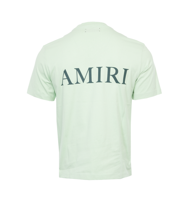 Image 2 of 4 - GREEN - AMIRI MA Logo T-Shirt featuring monogram print at the chest, logo print to the rear, textured finish to the print, crew neck, short sleeves and straight hem. 100% cotton.  