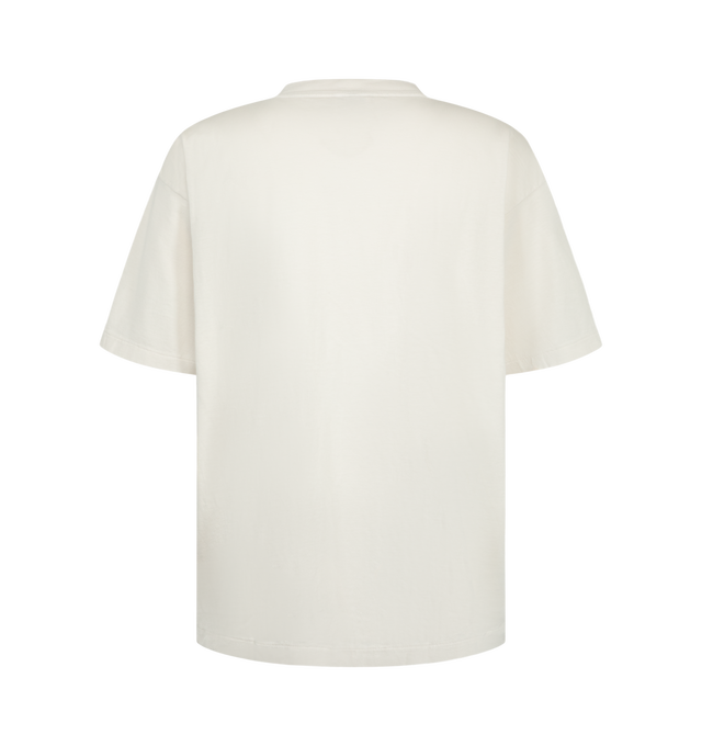 Image 2 of 2 - WHITE - The Saint Michael x BAPE collaboration features the BAPE 'Jump' Short-Sleeve T-Shirt with a front graphic on a vintage-processed white cotton. 