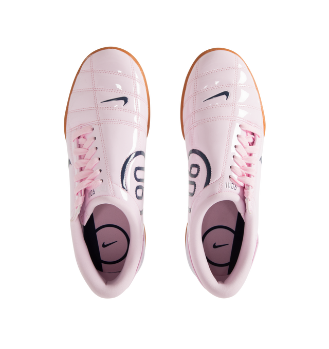 Image 5 of 5 - PINK - NIKE Total 90 Sneaker featuring authentic soccer style, original quilted upper, asymmetrical lacing, synthetic leather upper with Total 90 logos on each side, rubber outsole and padded collar. 