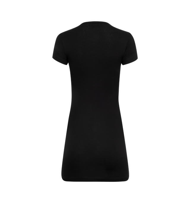 Image 2 of 2 - BLACK - WARDROBE.NYC Cap Sleeve Mini Dress featuring short sleeves, crew neck, mini length and form fitting.  