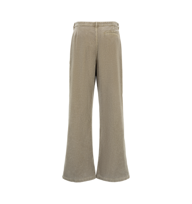 Image 2 of 3 - NEUTRAL - The Row Women's Adler Corduroy Pant is crafted from velvet cotton corduroy and features a mid-rise waist, a relaxed-fit silhouette, and a straight-leg cut. Designed with front pleats, side slash pockets, and a single back welt pocket, this refined style sits naturally at the hip and combines effortless tailoring with the rich texture of corduroy. Main Material: 100% Cotton. Made in Italy. 