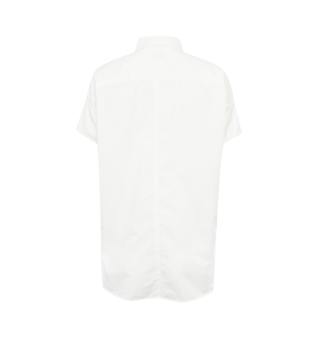 Image 2 of 2 - WHITE - DRIES VAN NOTEN Boxy Shirt featuring classic collar, short sleeves, button front closure, flap pockets, scoop hemline and boxy fit. 100% cotton. 