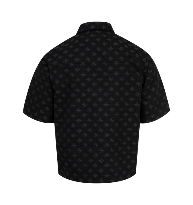 Image 2 of 2 - BLACK - Amiri MA Quad monogram print camp shirt designed in an easy fit and features front pockets, MA icon buttons, an all-over monogram print. Made in Italy. 100% viscose. 