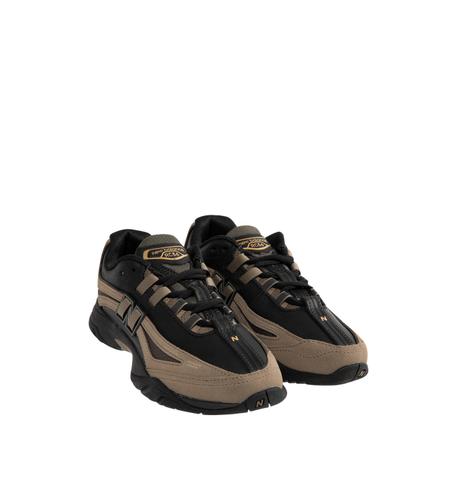 Image 2 of 5 - BLACK - NEW BALANCE RC56 Sneaker featuring leather and suede upper, low-profile design and lace up closure. 