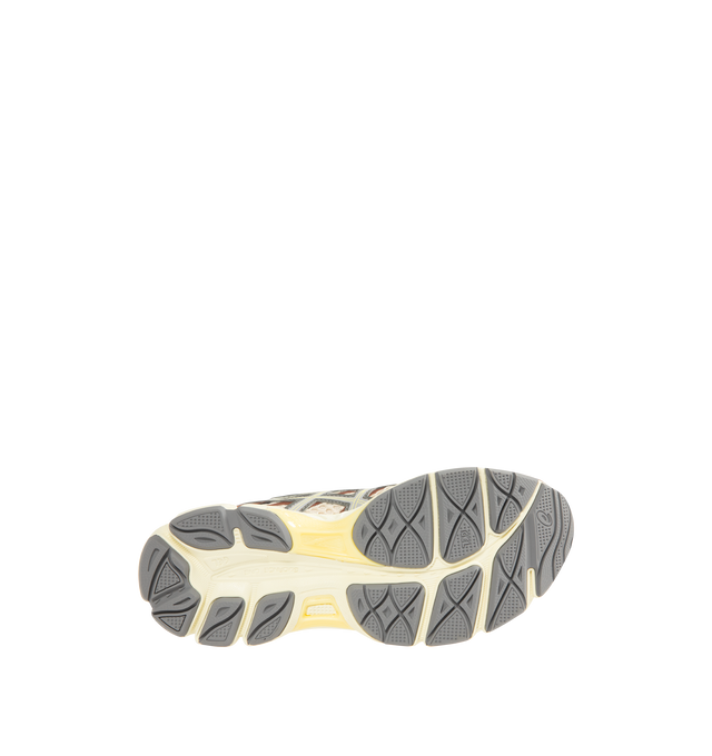 Image 4 of 5 - BROWN - ASICS Emmi X GEL-CUMULUS 16 Sneaker featuring a combination of matte synthetic leather overlays, no-sew paneling, open mesh underlays, dual GEL technology inserts, FLUIDRIDE and FLYTEFOAM technologies. 