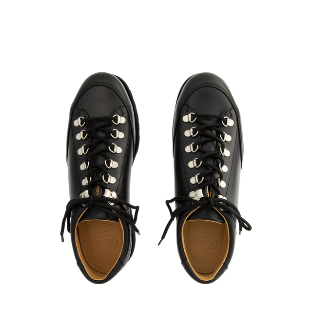 Image 4 of 4 - BLACK - Kaptain Sunshine Montana Shoes are crafted from premium cow leather and feature a special-order interpretation of Paraboot's iconic Montana low-cut climbing boot. Combining rugged outdoor inspiration with refined craftsmanship, this collaboration is finished with a durable rubber sole for everyday comfort and traction. Main Material: Cow Leather. Sole: Rubber. Made in Spain. 