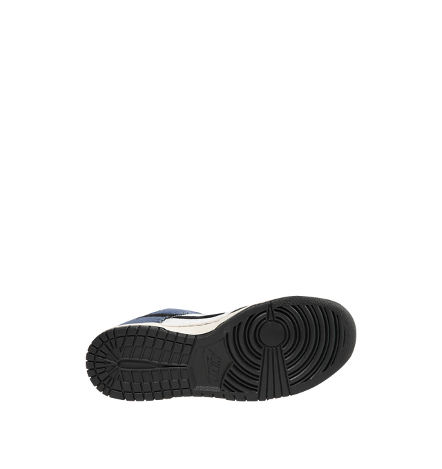 Image 4 of 5 - BLUE - NIKE Dunk Low Retro SE Sneaker featuring leather and suede upper with stitched overlays, foam midsole offers lightweight, responsive cushioning and rubber outsole with classic pivot circle. 