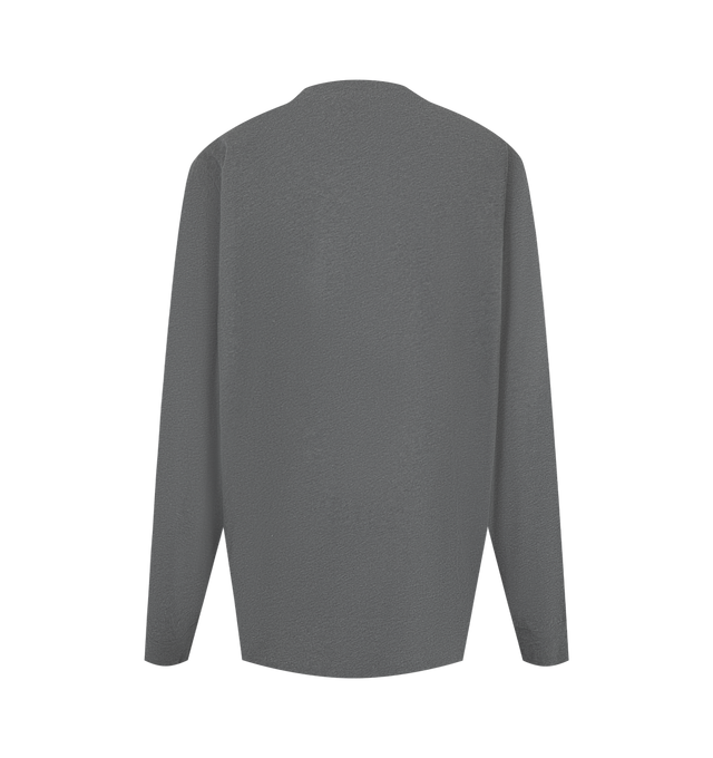 Image 2 of 2 - GREY - The Row Women's Birket Top is crafted from a cozy cashmere and features a classic V-neckline, long sleeves, and seamless construction for a clean, minimalist silhouette. This designer cashmere sweater combines exceptional Italian craftsmanship with a smooth, single-ply knit that offers lightweight warmth, natural stretch, and everyday comfort. Main Material: 100% Cashmere. Made in Italy. 