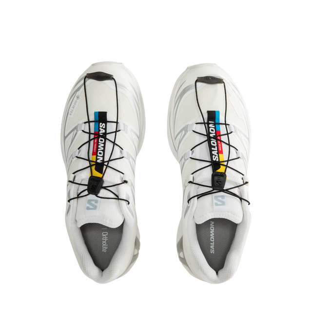 Image 5 of 5 - WHITE - SALOMON XT-6 GTX Sneaker featuring quickLACE system, synthetic and textile upper, rubber outsole, agileChassis System and molded OrthoLite sockliner. 