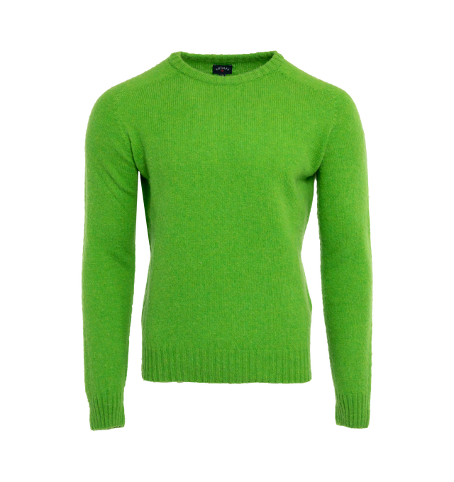 Maison Jules Womens Scalloped Collar Layered Crewneck Sweater Green S