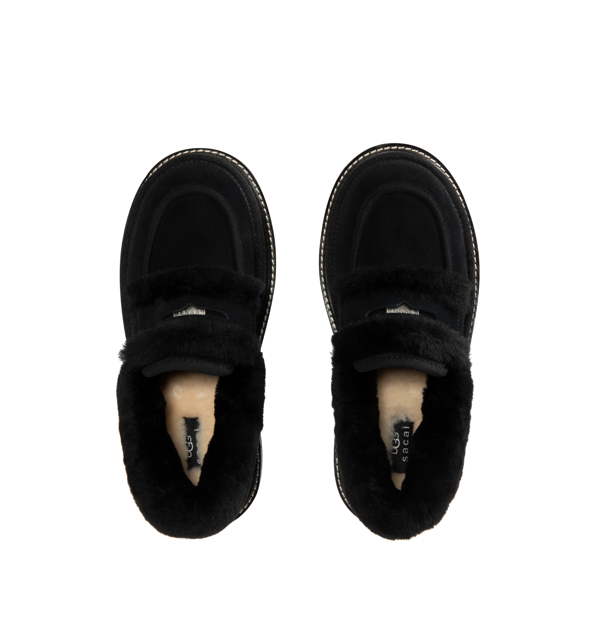 Sacai × UGG ローファー Loafer ブラック 黒 24cm Loafer ブラック（黒 