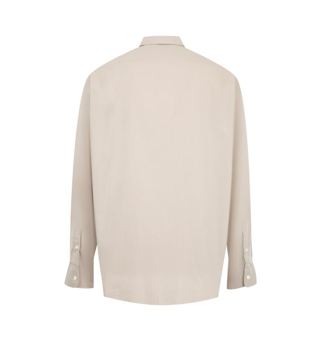 Image 2 of 2 - NEUTRAL - A.PRESSE Men's Spread Collar Shirt is crafted from cotton and features a regular-fit silhouette with a classic spread collar. Designed with a clean, timeless construction that reflects the brand's understated approach to everyday tailoring. Main Material: 100% Cotton.  