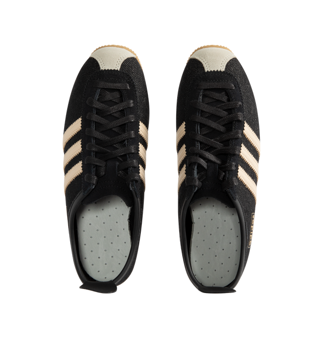Image 5 of 5 - BLACK - Adidas Mens Japan Shoes are crafted from leather. Features a regular fit, lace-up closure, double-stitched T-toe, and rubber outsole. Upper: Leather; Outsole: Rubber. Made in Vietnam. 