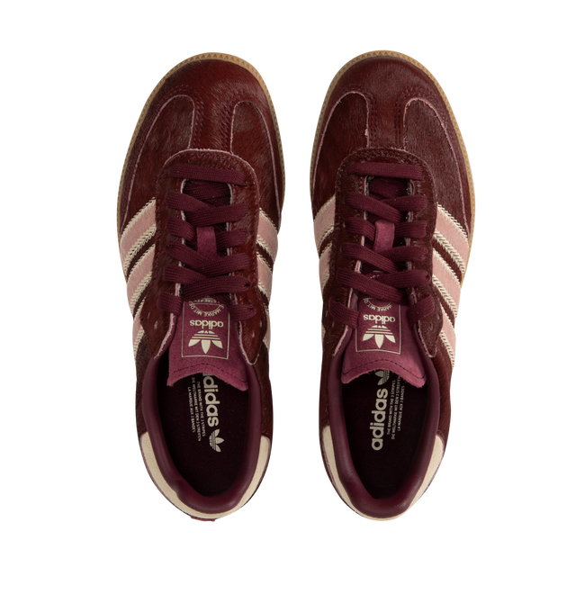 Image 6 of 6 - BROWN - ADIDAS Samba OG Sneakers featuring lace up style, round toe, low-profile, soft leather upper, suede overlays and gum rubber sole. 