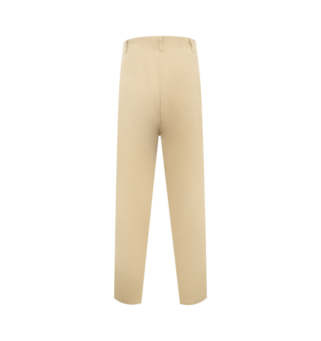 Image 2 of 3 - NEUTRAL - KAPTAIN SUNSHINE Cotton Drill Wide Pants featuring cotton drill chambray, yarn-dyed before weaving, textured surface with subtle groove effect, wide silhouette and single back pocket. Cotton. Made in Japan. 